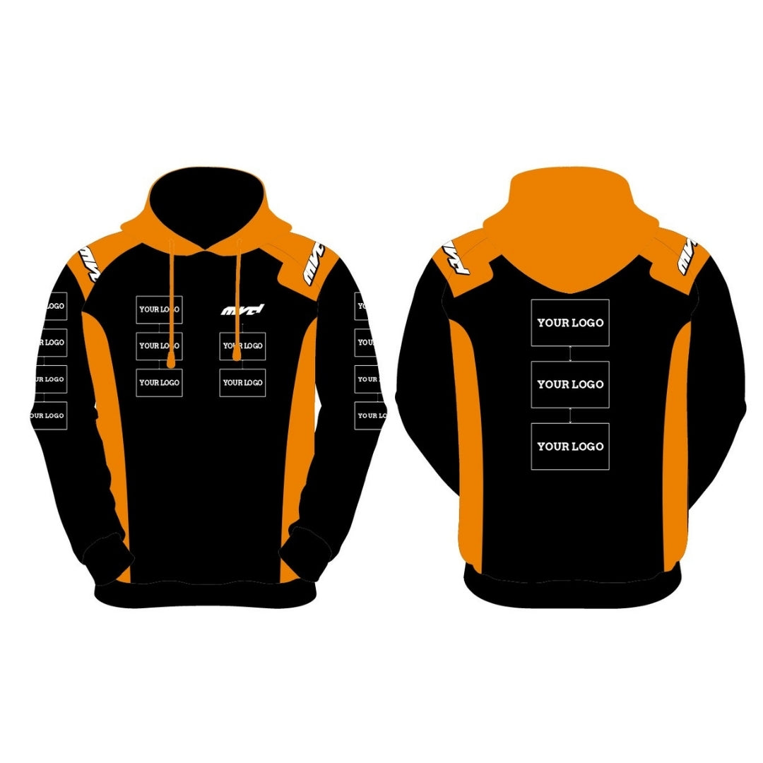 CUSTOM HOODIE - BLACK/ORANGE