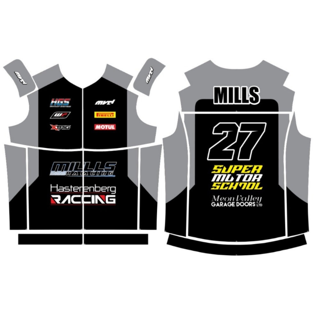 CUSTOM BODYWARMER - BLACK/GREY