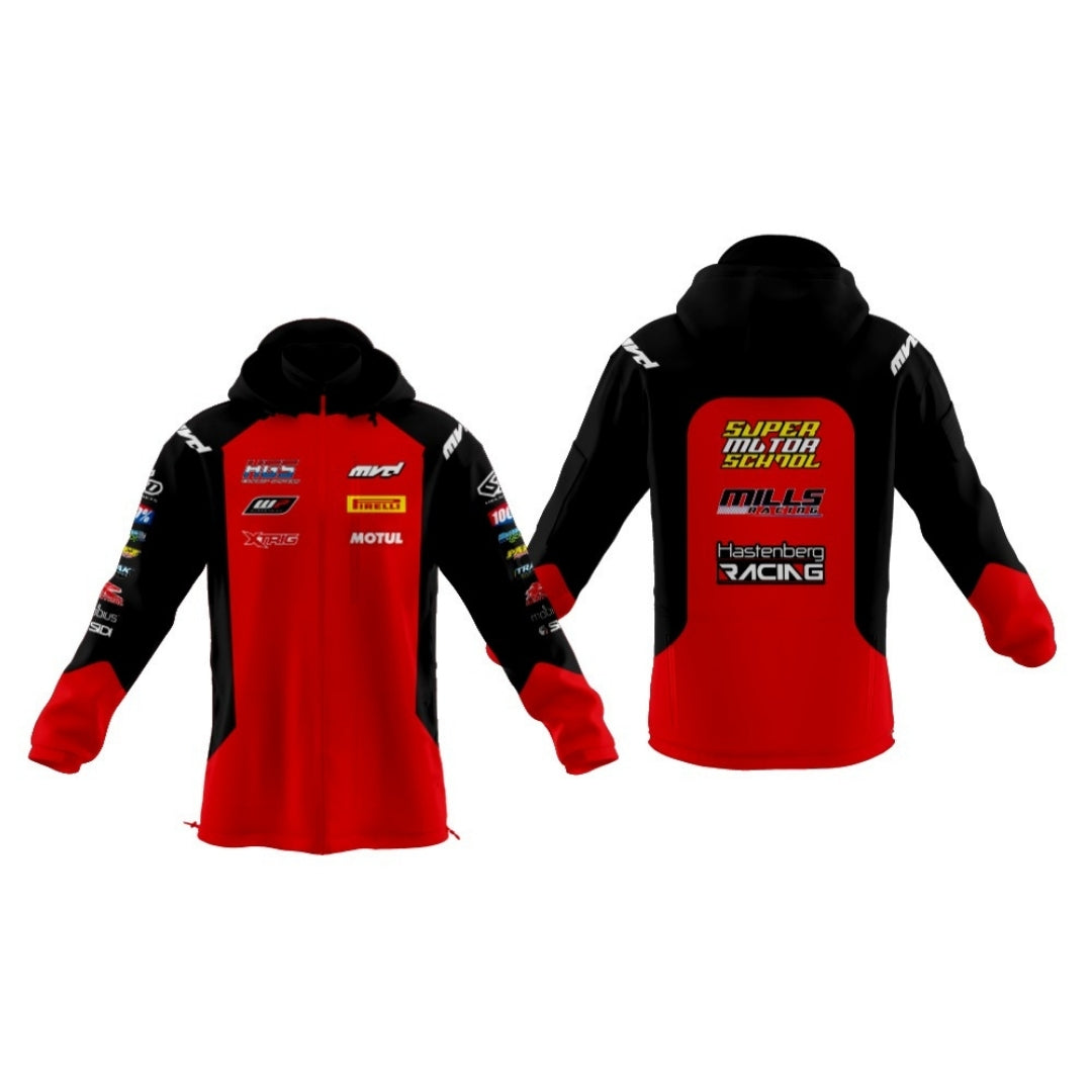 CUSTOM SOFTSHELL JACKET - RED/BLACK