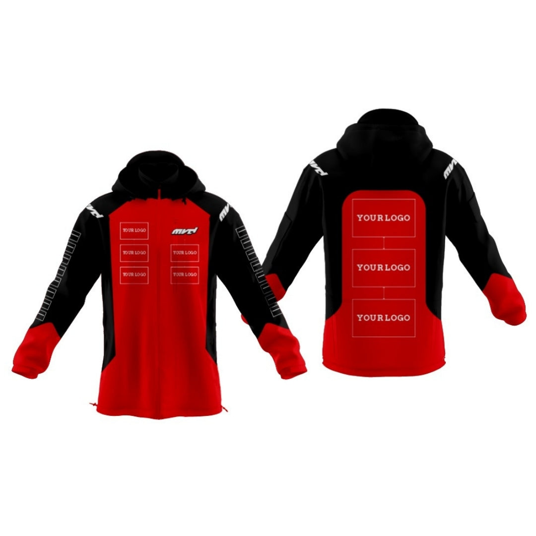 CUSTOM SOFTSHELL JACKET - RED/BLACK
