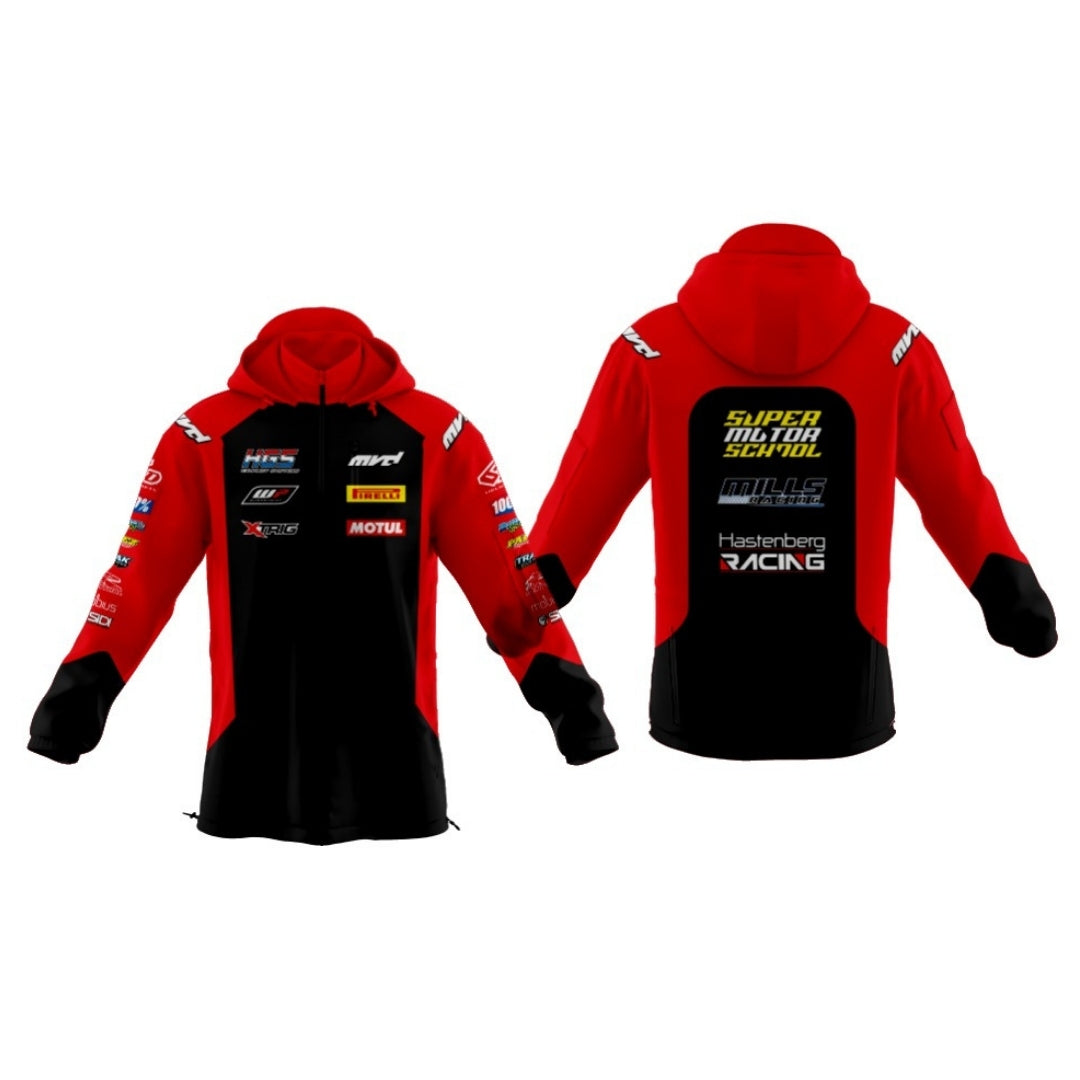 CUSTOM SOFTSHELL JACKET - BLACK/RED