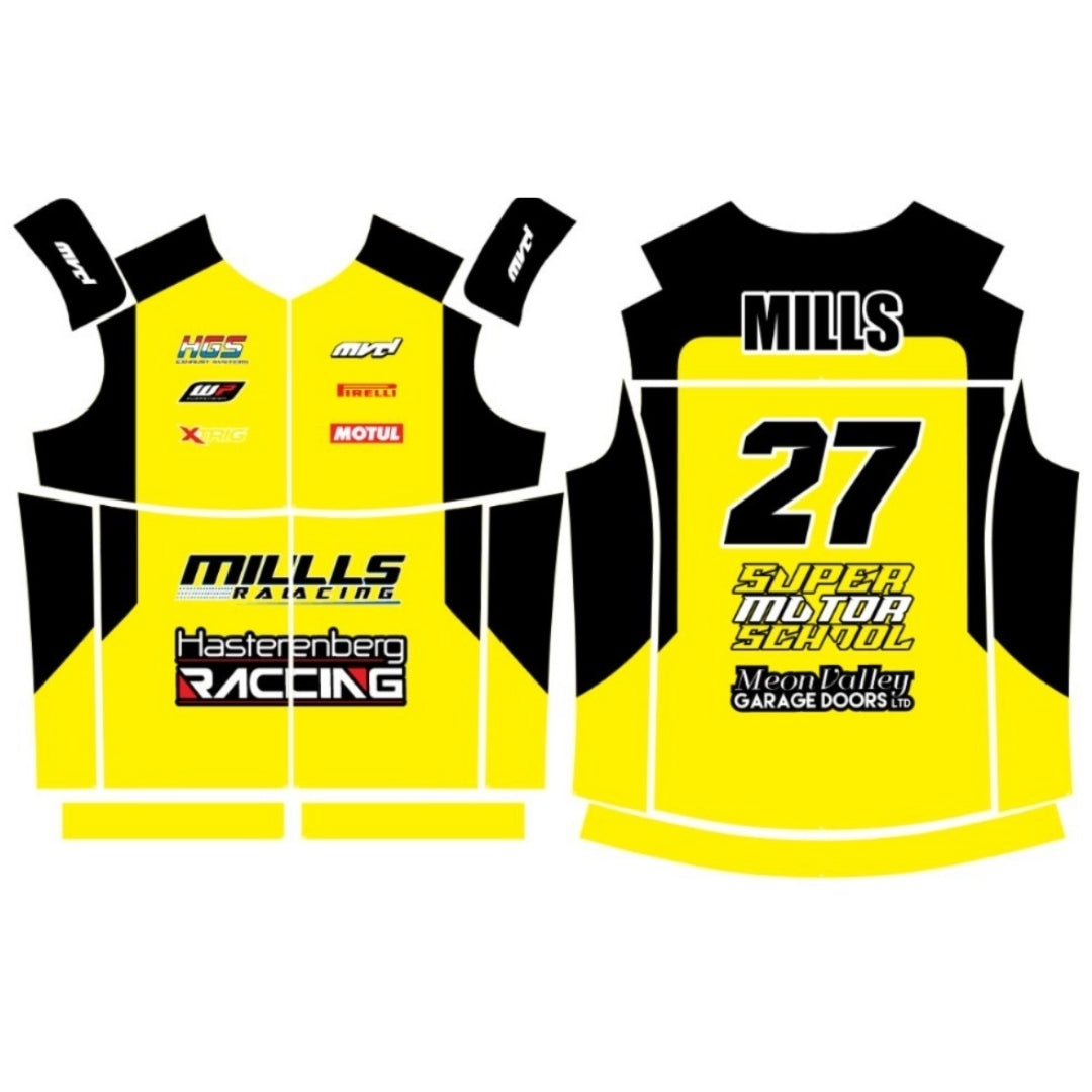 CUSTOM BODYWARMER - YELLOW/BLACK