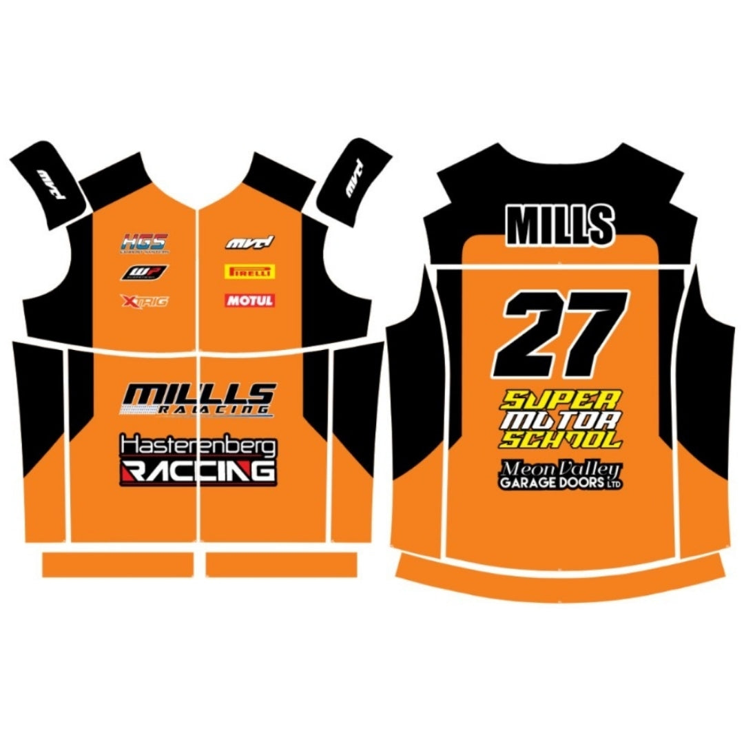 CUSTOM BODYWARMER - ORANGE/BLACK