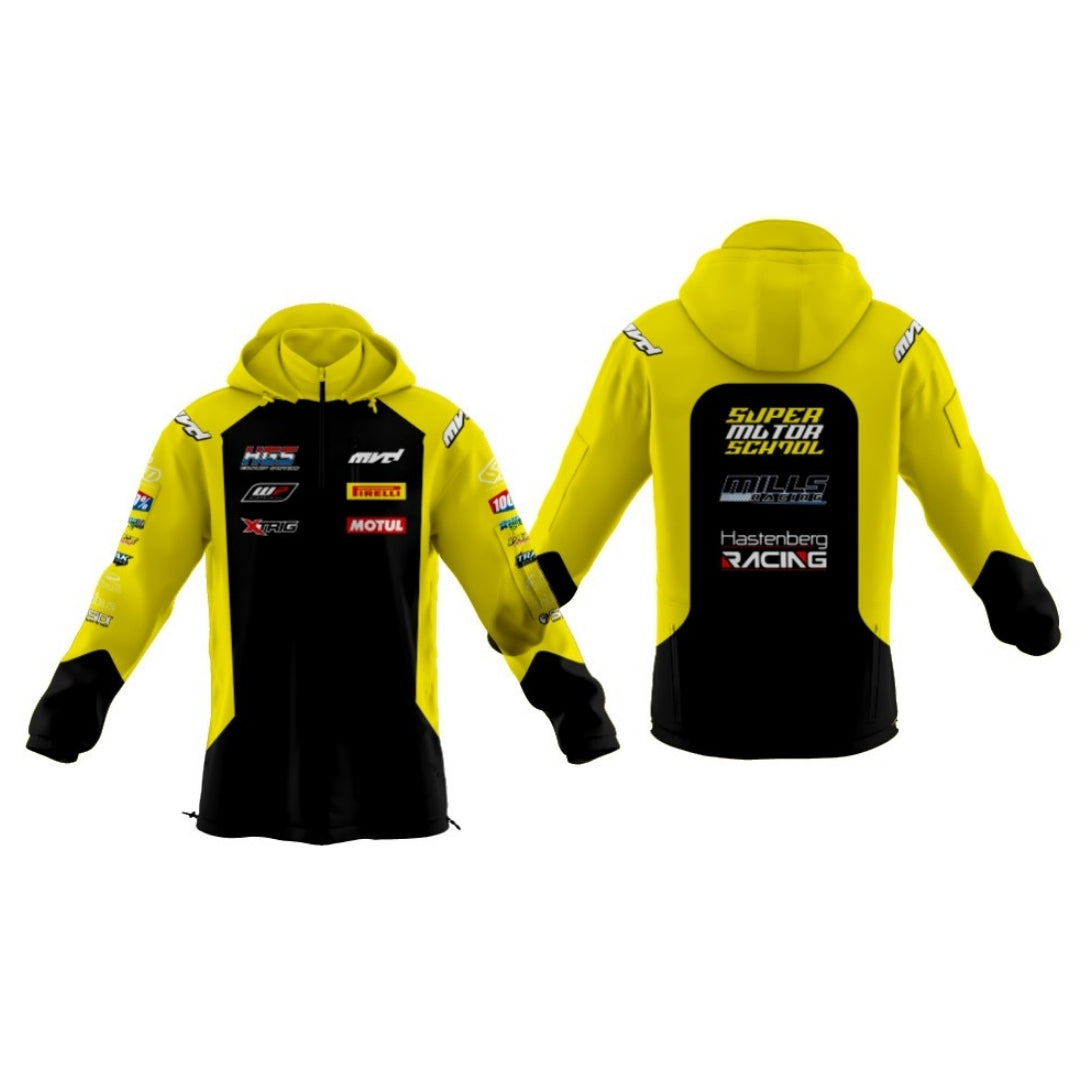 CUSTOM SOFTSHELL JACKET - BLACK/YELLOW