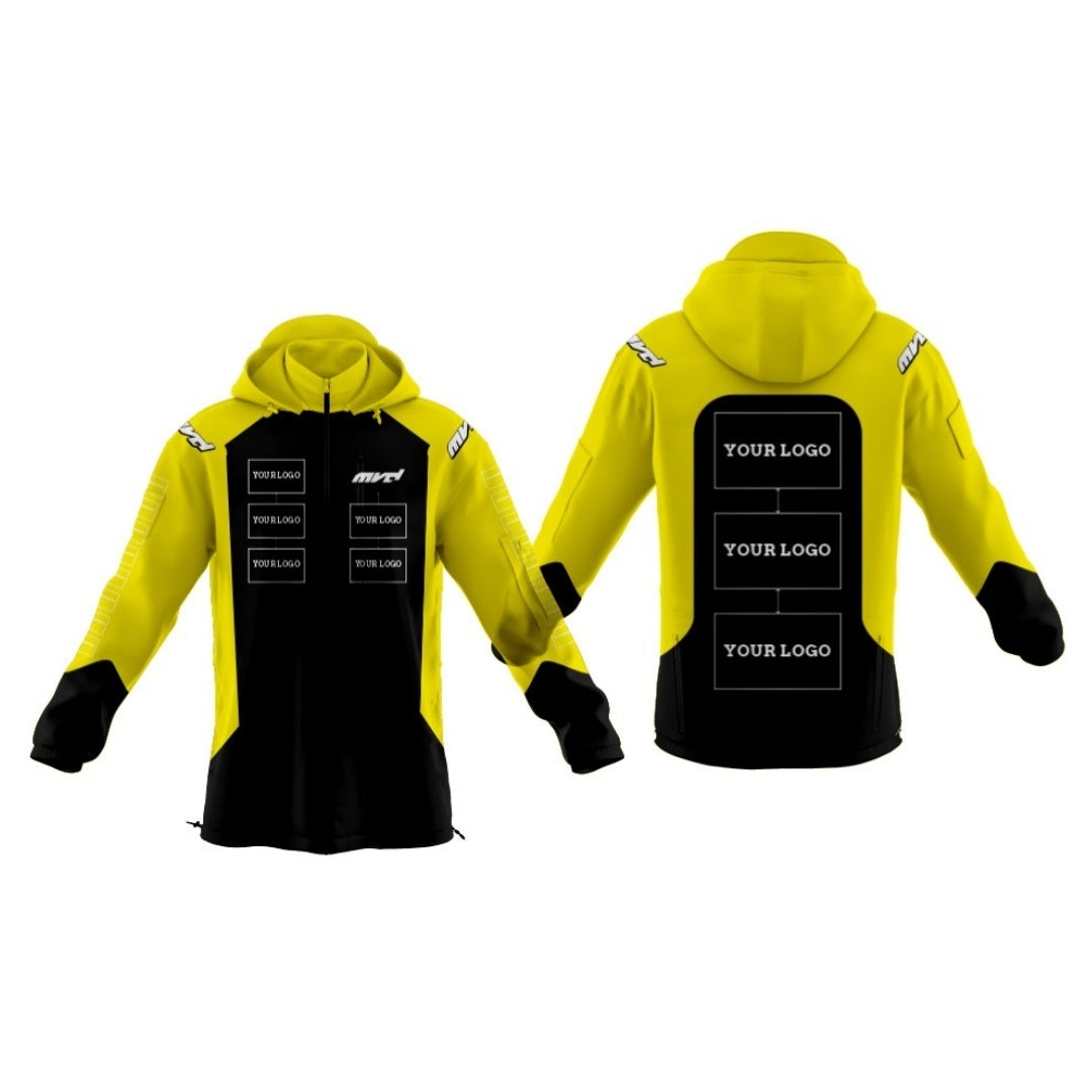 CUSTOM SOFTSHELL JACKET - BLACK/YELLOW