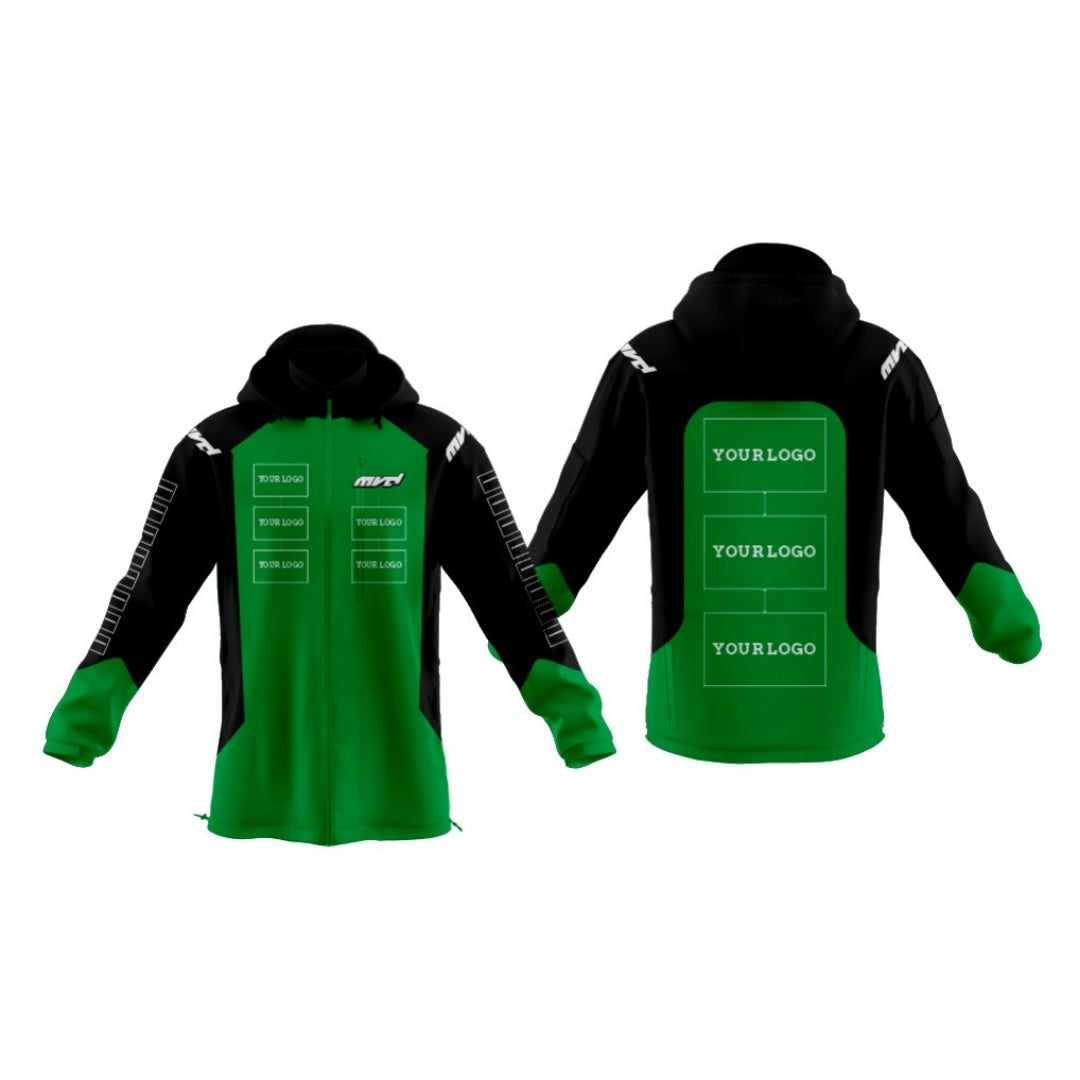 CUSTOM SOFTSHELL JACKET - GREEN/BLACK