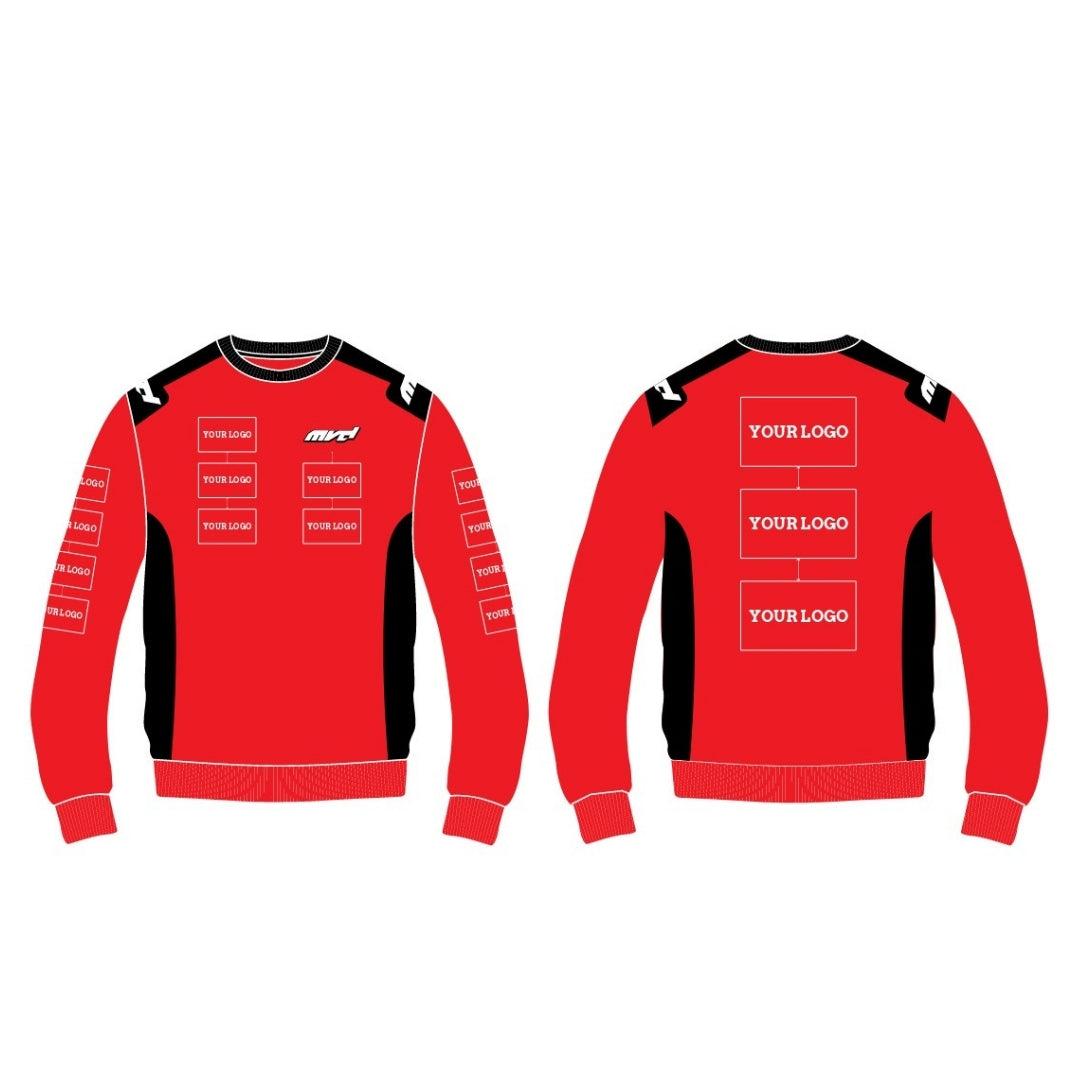 CUSTOM SWEATER - RED/BLACK
