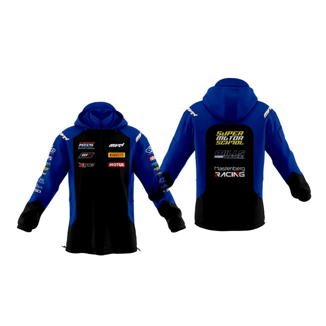 CUSTOM SOFTSHELL JACKET - BLACK/BLUE