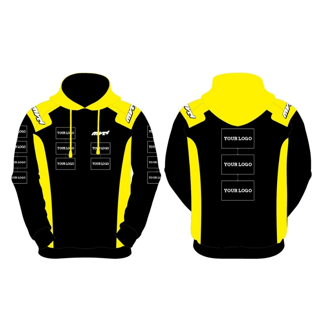 CUSTOM HOODIE - BLACK/YELLOW