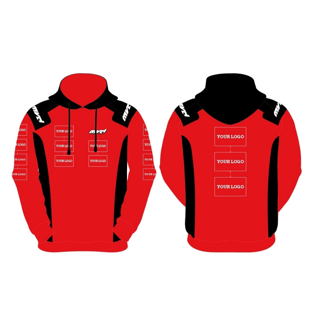 CUSTOM HOODIE - RED/BLACK