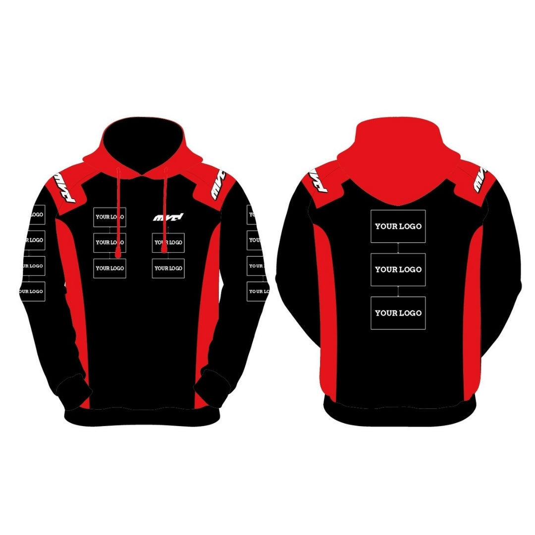 CUSTOM HOODIE - BLACK/RED