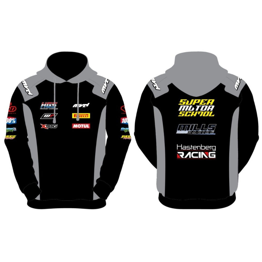 CUSTOM HOODIE - BLACK/GREY