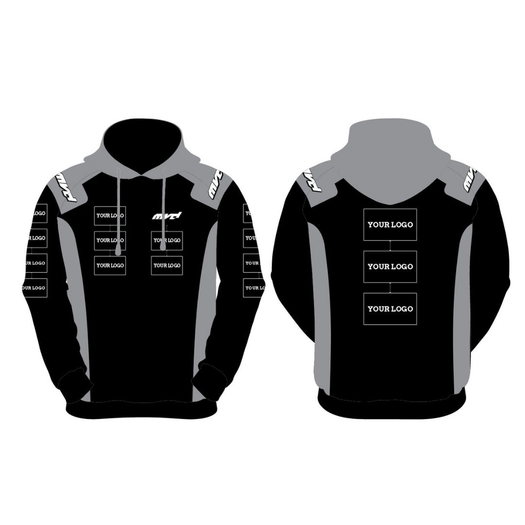 CUSTOM HOODIE - BLACK/GREY