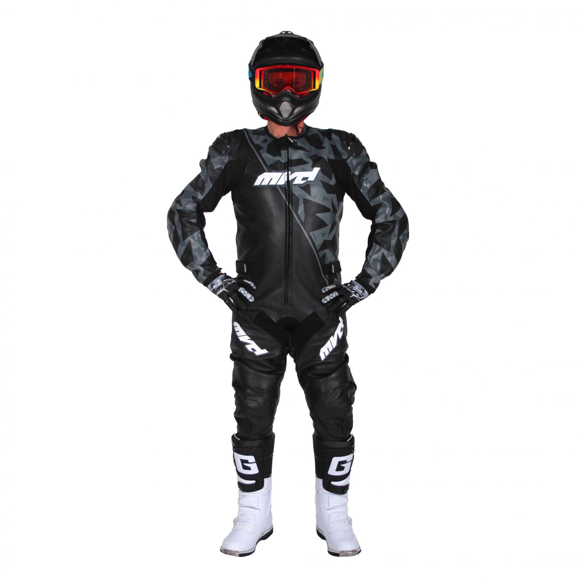 S1 EXCELERATOR SUPERMOTO ONE PIECE SUIT - BLACK/CAMO