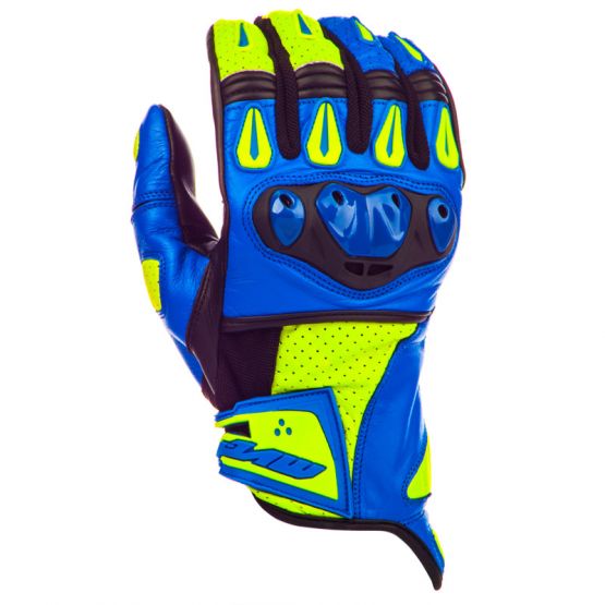 SX CLASIC SUPERMOTO GLOVES - BLUE/YELLOW