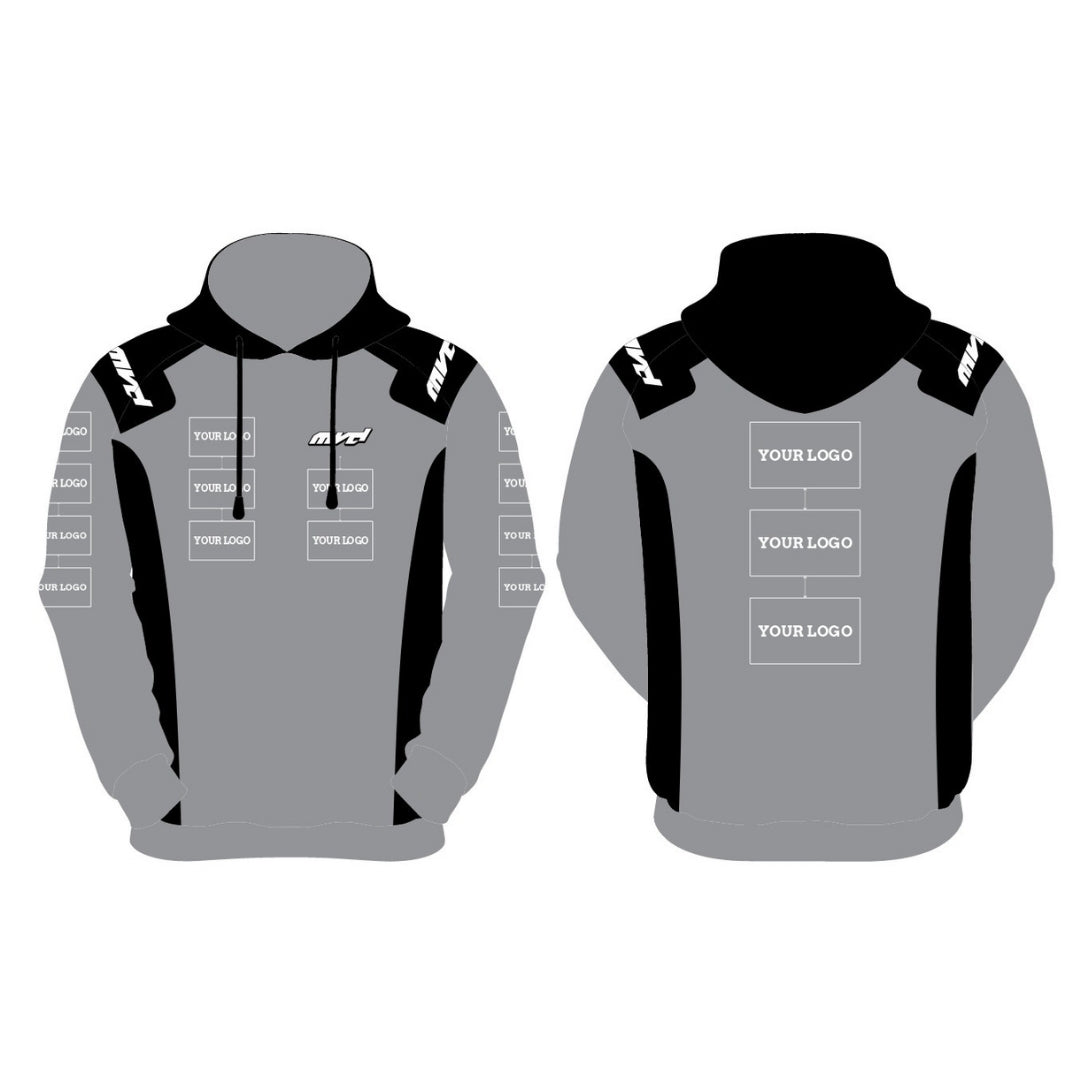 CUSTOM HOODIE - GREY/BLACK