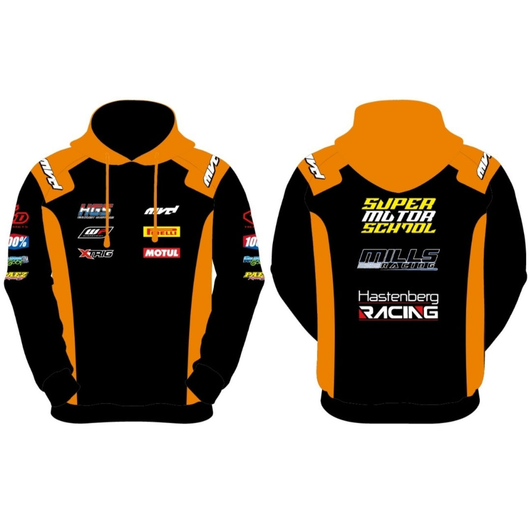 CUSTOM HOODIE - BLACK/ORANGE