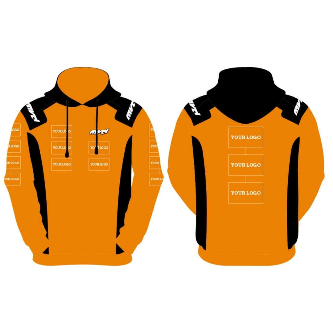 CUSTOM HOODIE - ORANGE/BLACK
