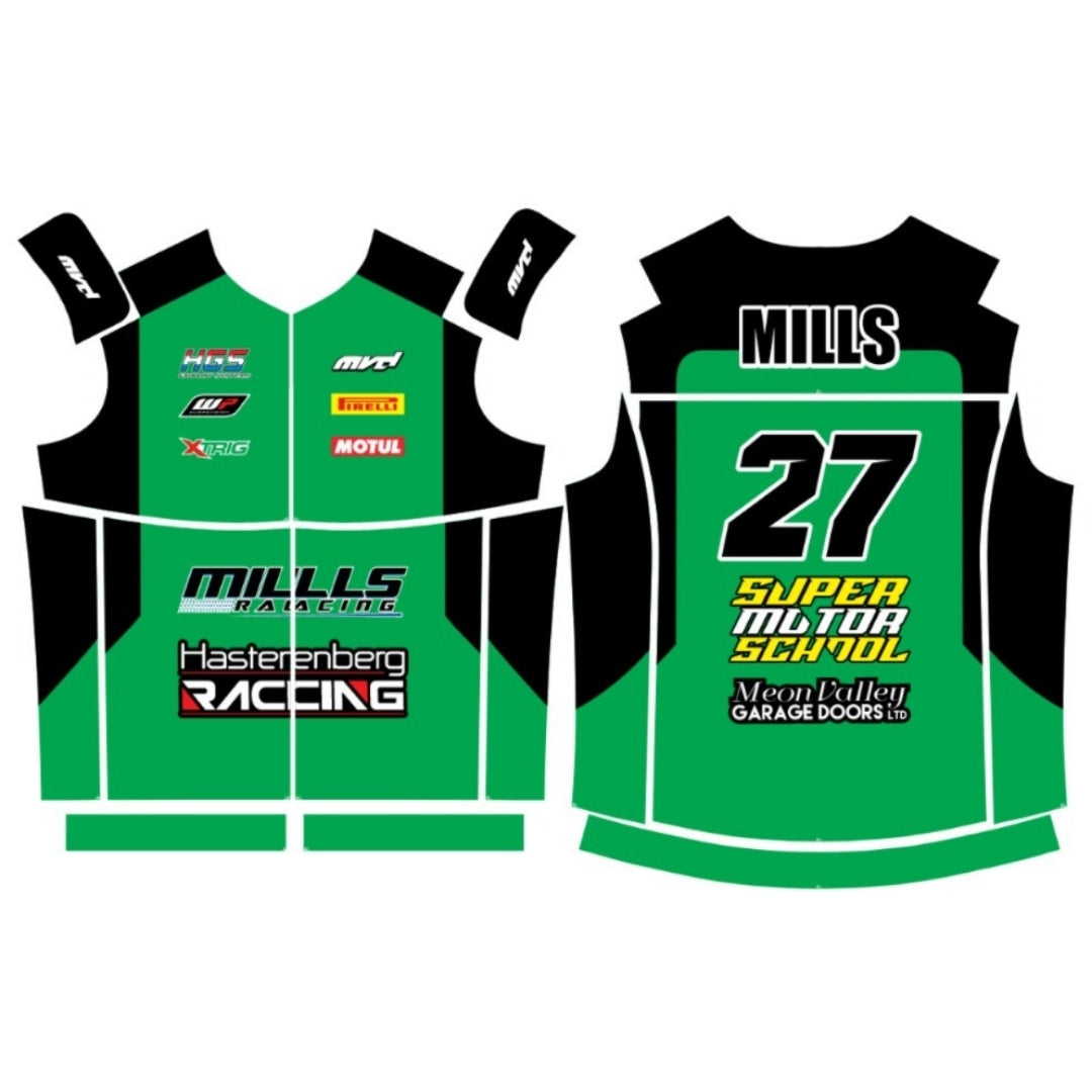 CUSTOM BODYWARMER - GREEN/BLACK