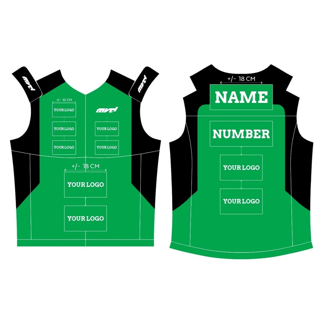 CUSTOM BODYWARMER - GREEN/BLACK