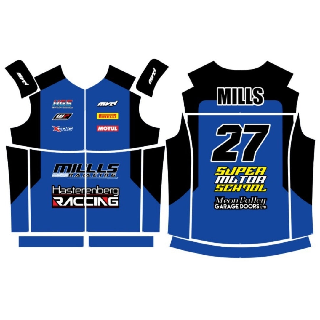 CUSTOM BODYWARMER - BLUE/BLACK