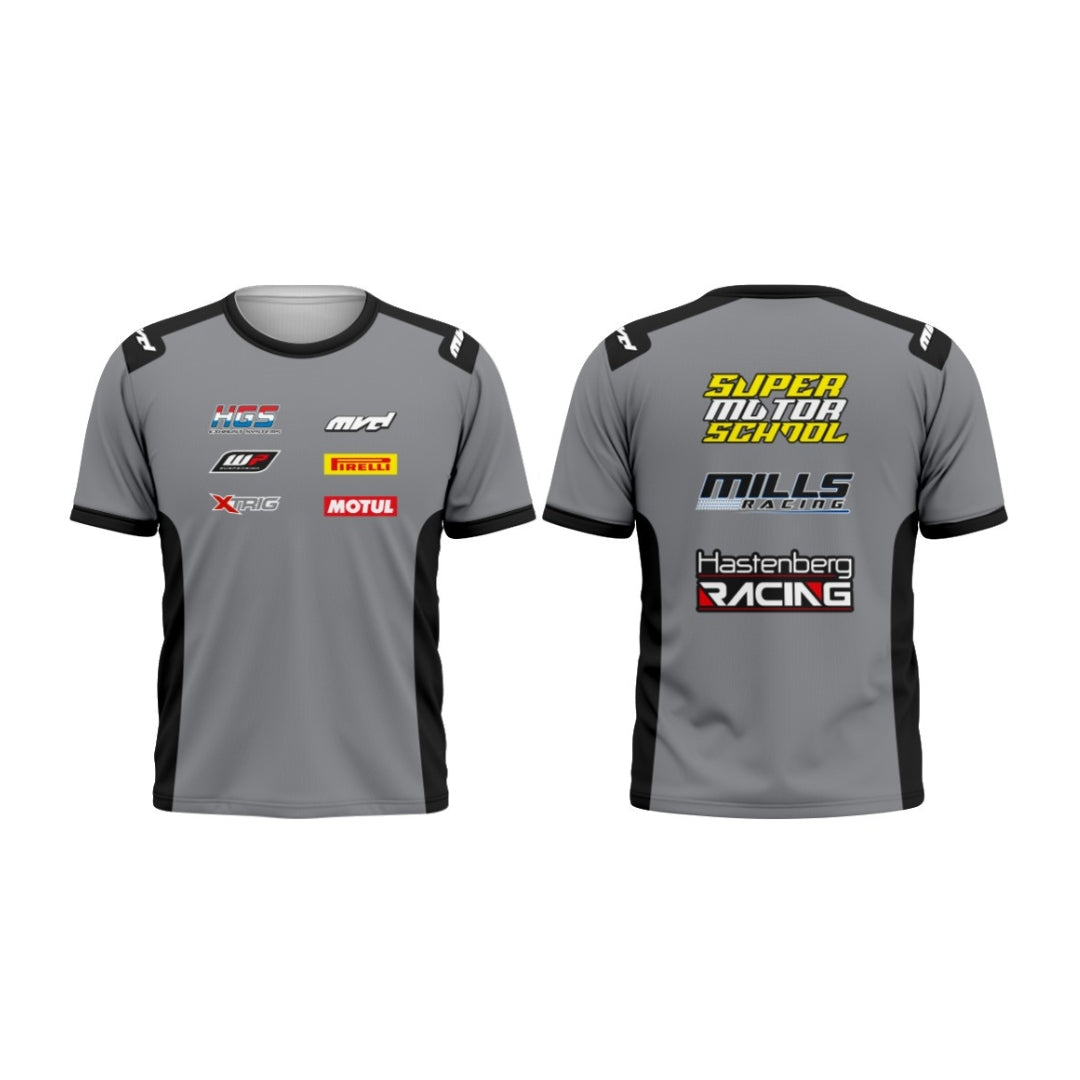 CUSTOM T-SHIRT - GREY/BLACK