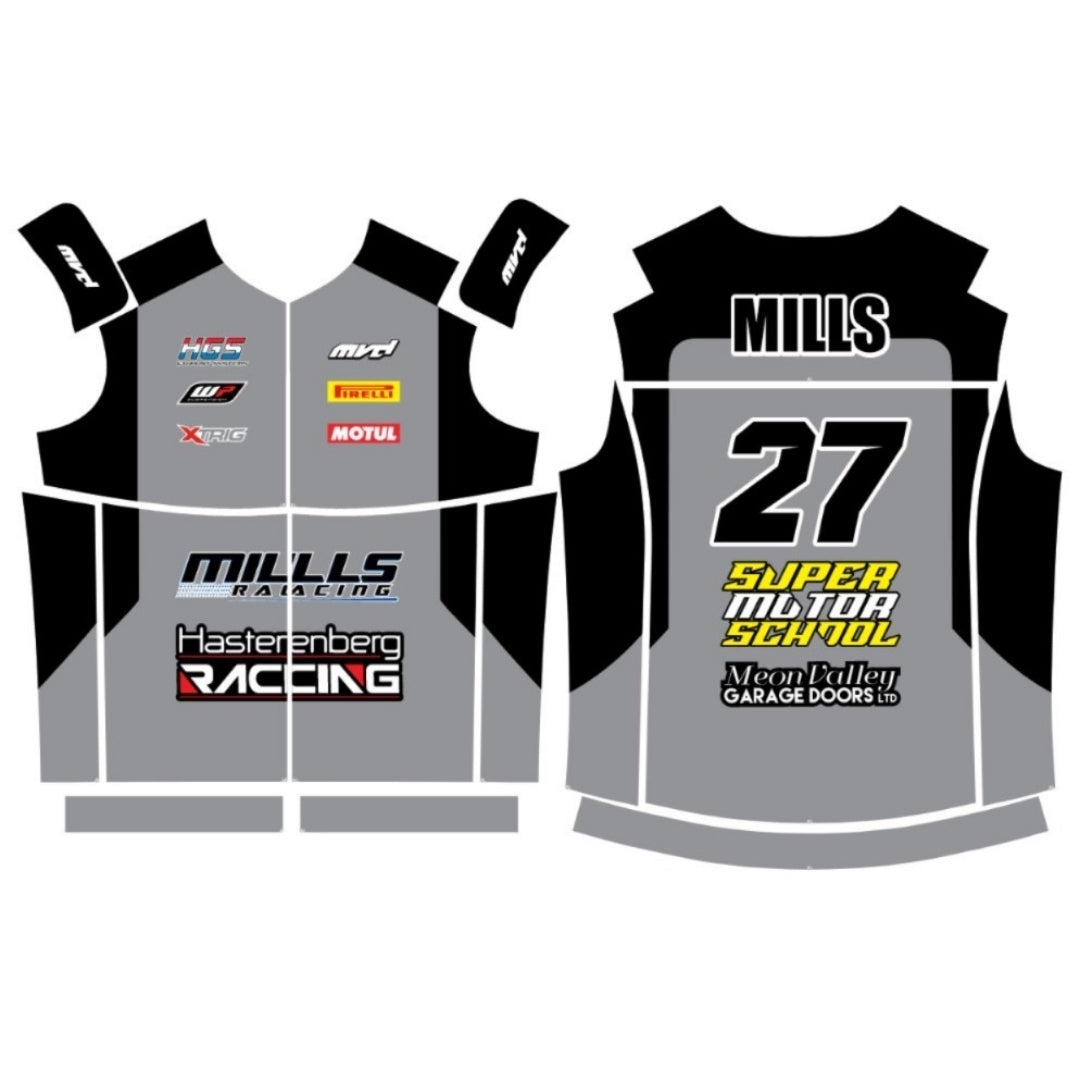 CUSTOM BODYWARMER - GREY/BLACK