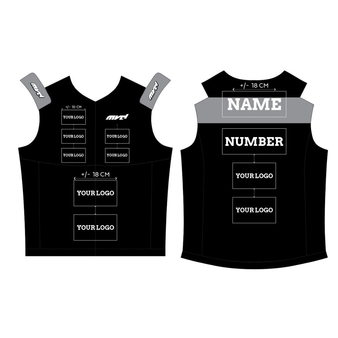 CUSTOM BODYWARMER - BLACK/GREY V2