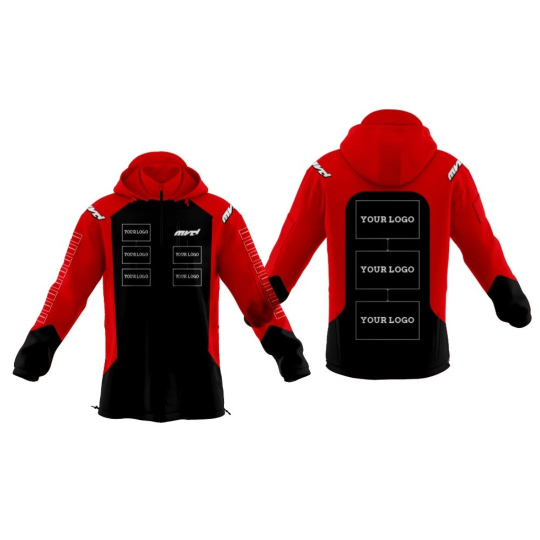 CUSTOM SOFTSHELL JACKET - BLACK/RED