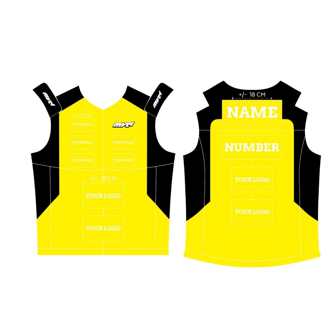 CUSTOM BODYWARMER - YELLOW/BLACK