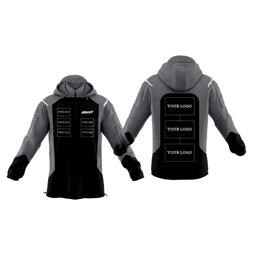 CUSTOM SOFTSHELL JACKET - BLACK/GREY