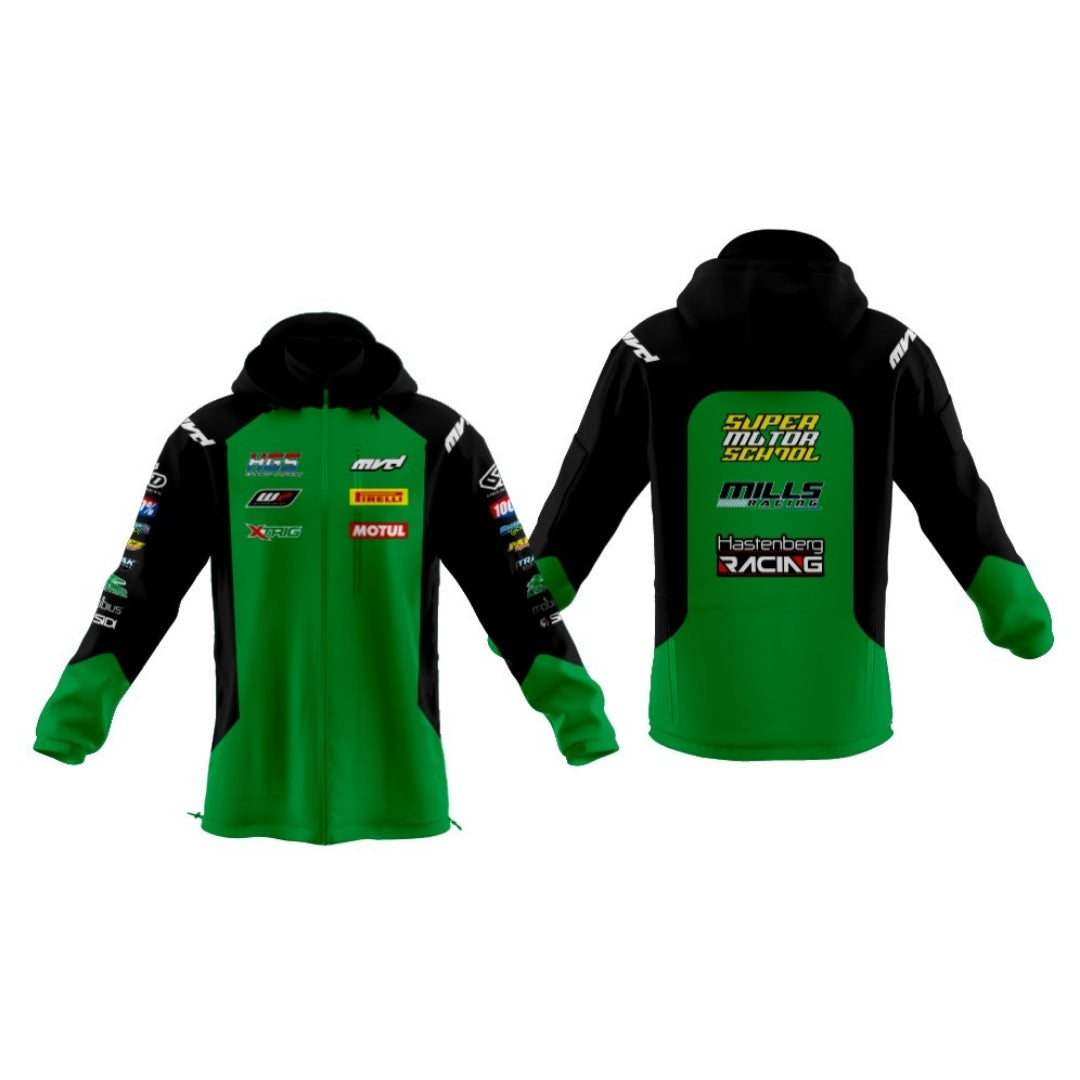CUSTOM SOFTSHELL JACKET - GREEN/BLACK