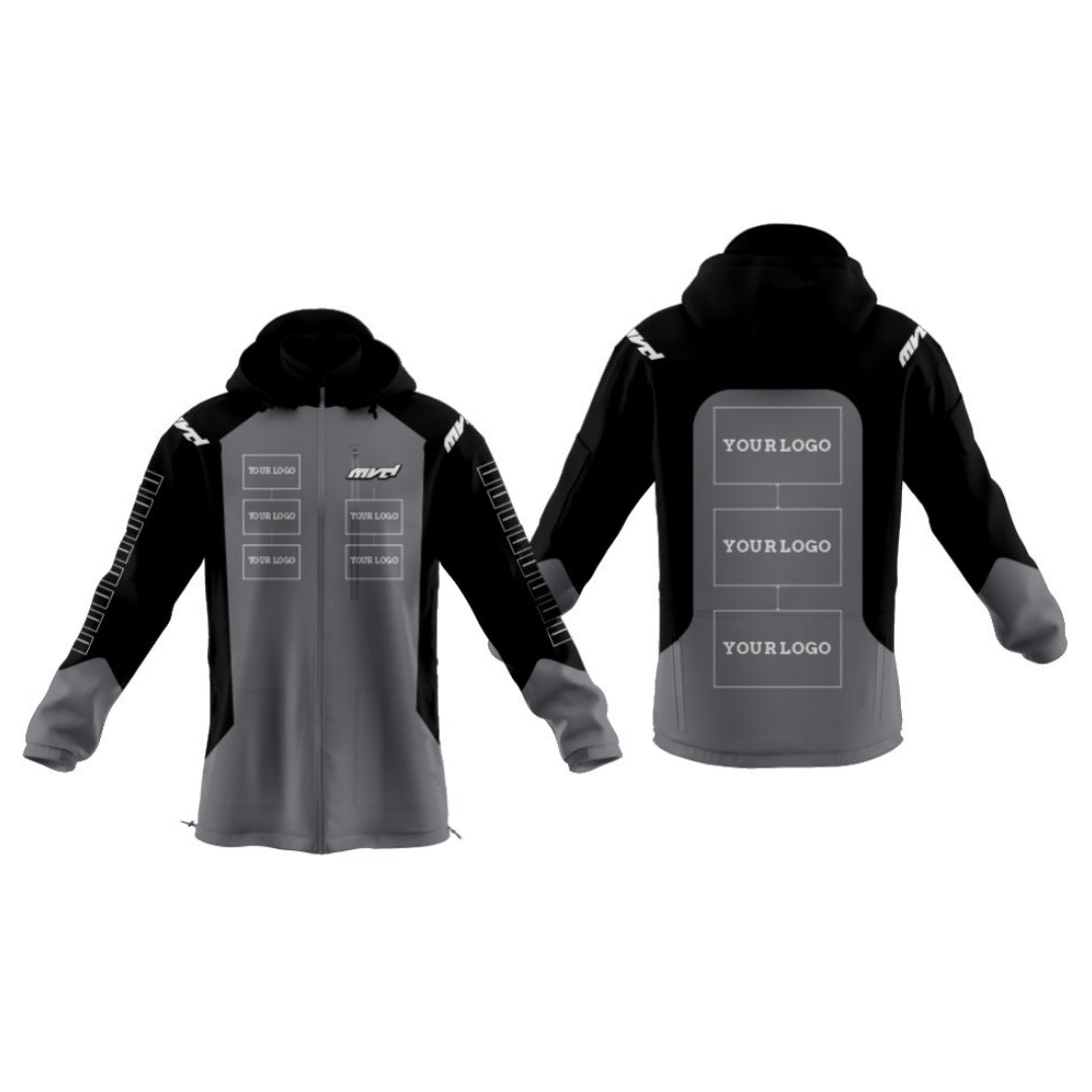 CUSTOM SOFTSHELL JACKET - GREY/BLACK