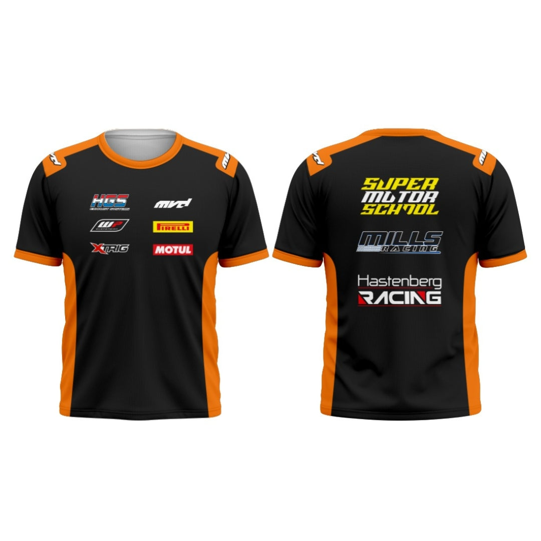 CUSTOM T-SHIRT - BLACK/ORANGE