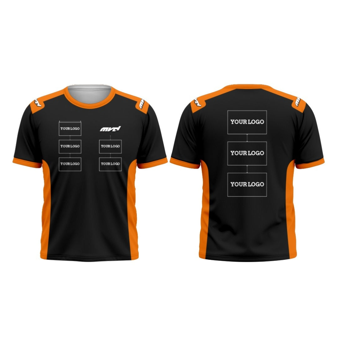 CUSTOM T-SHIRT - BLACK/ORANGE
