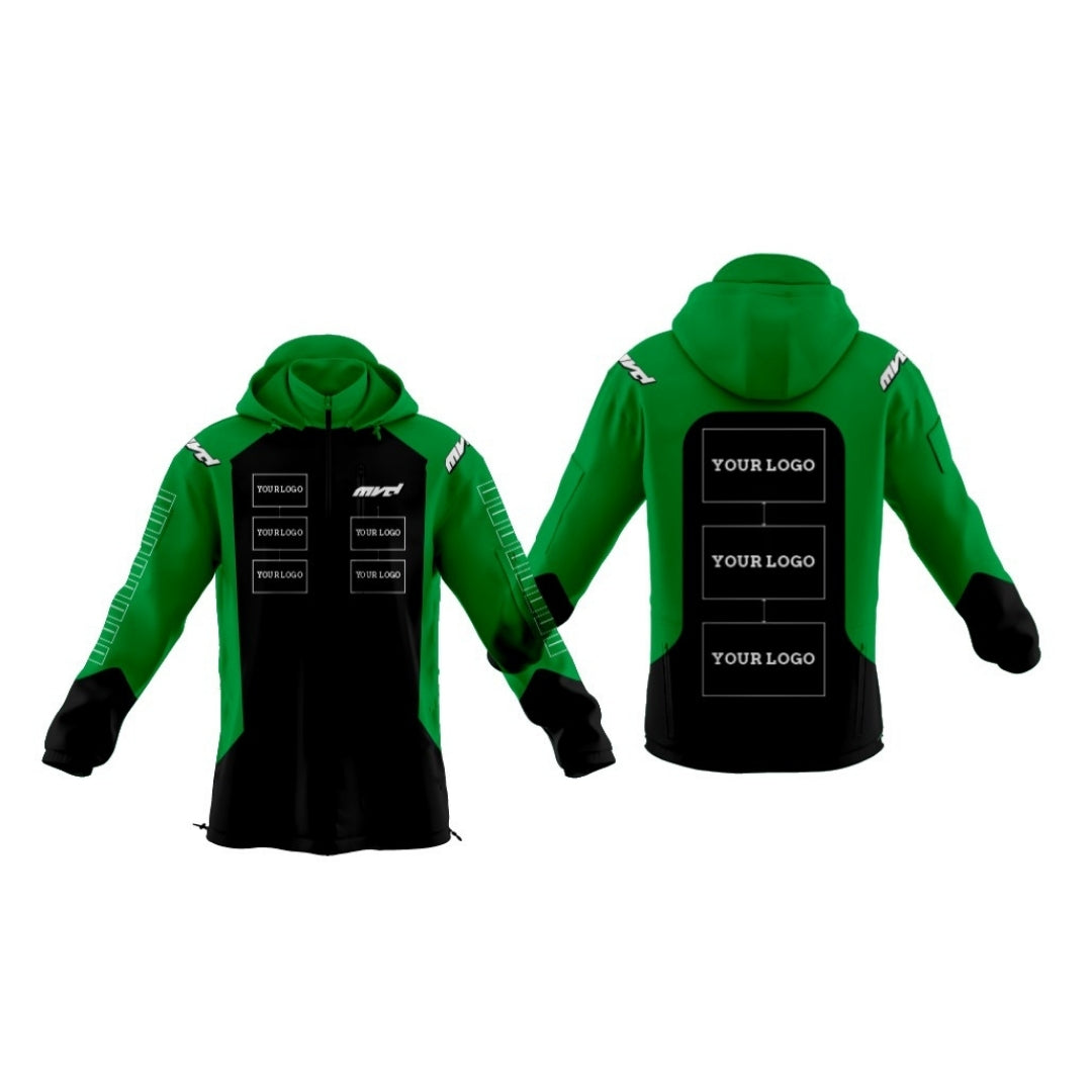 CUSTOM SOFTSHELL JACKET - BLACK/GREEN