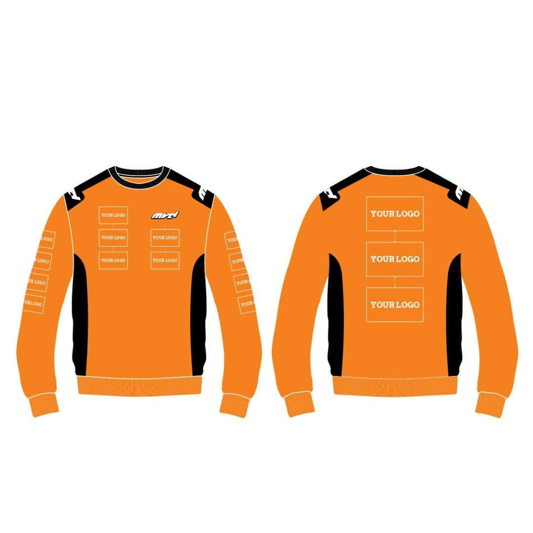 CUSTOM SWEATER - ORANGE/BLACK