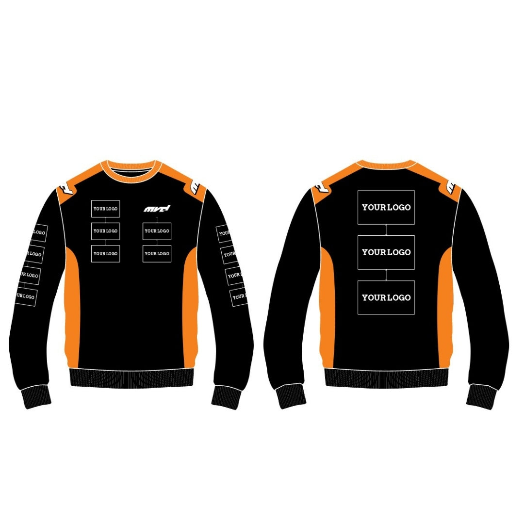 CUSTOM SWEATER - BLACK/ORANGE