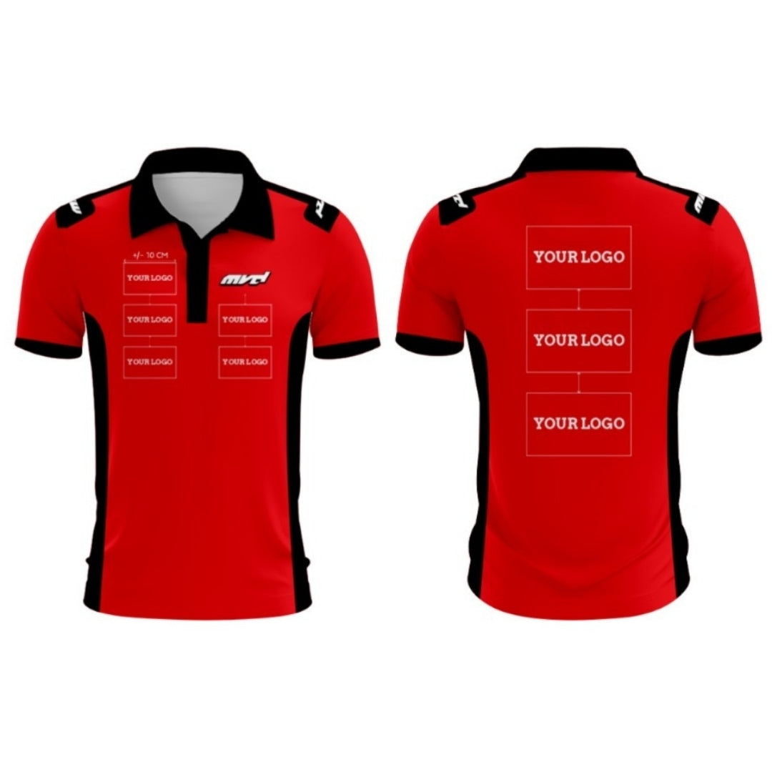CUSTOM POLO - RED/BLACK