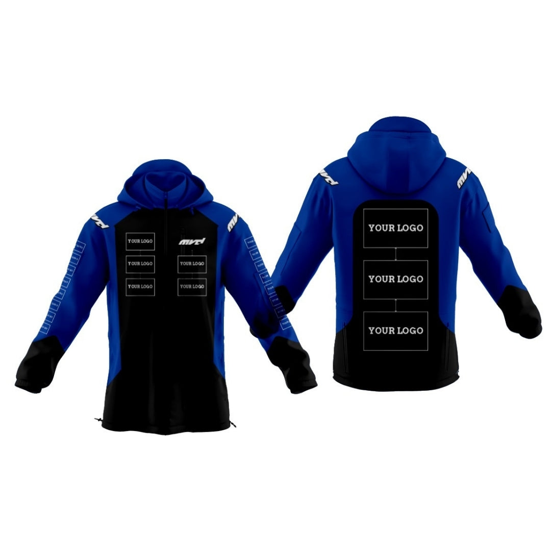 CUSTOM SOFTSHELL JACKET - BLACK/BLUE