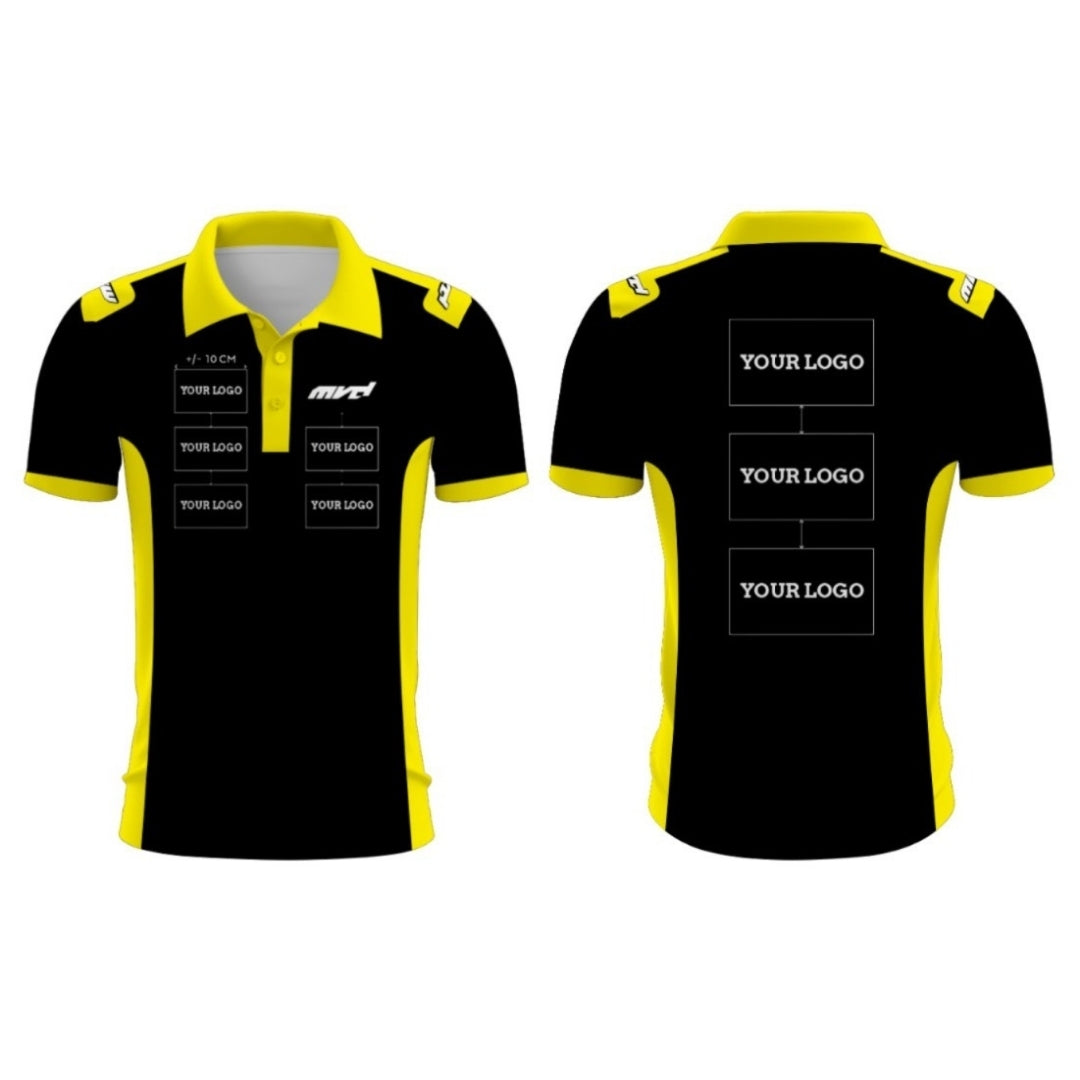 CUSTOM POLO - BLACK/YELLOW