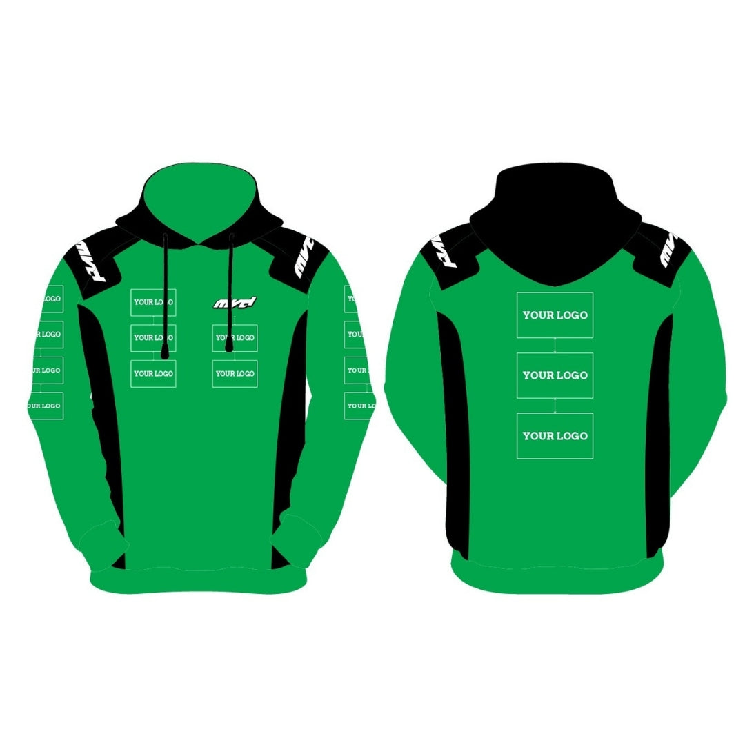 CUSTOM HOODIE - GREEN/BLACK