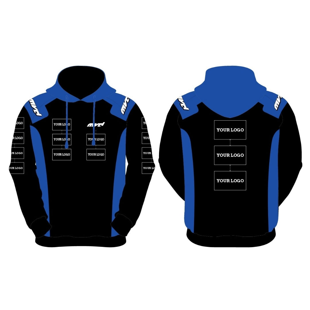 CUSTOM HOODIE - BLACK/BLUE