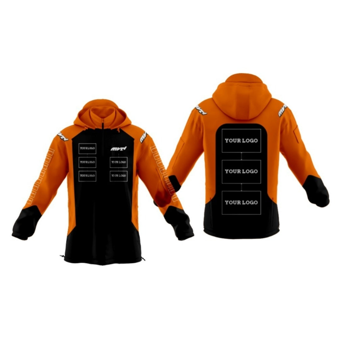 CUSTOM SOFTSHELL JACKET - BLACK/ORANGE