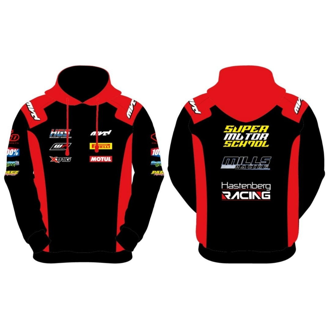 CUSTOM HOODIE - BLACK/RED