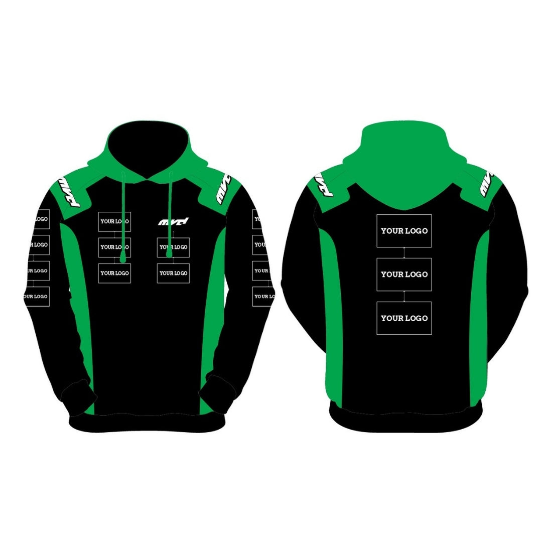 CUSTOM HOODIE - BLACK/GREEN
