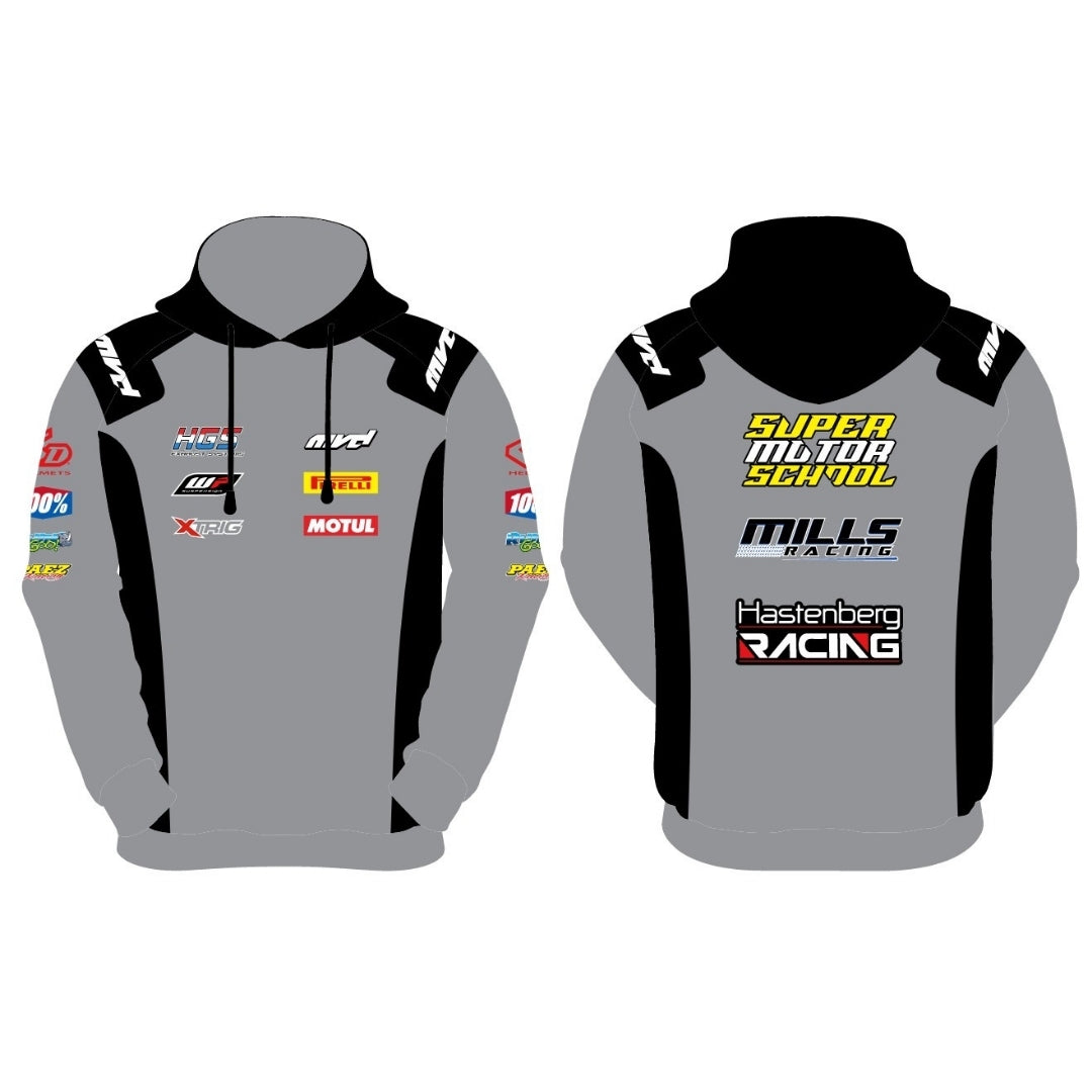 CUSTOM HOODIE - GREY/BLACK