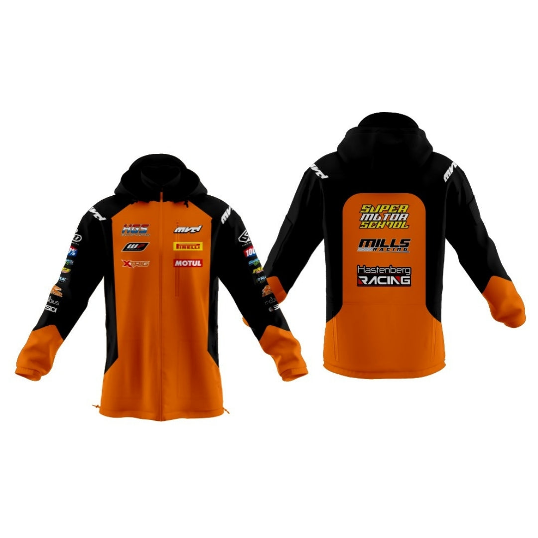 CUSTOM SOFTSHELL JACKET - ORANGE/BLACK