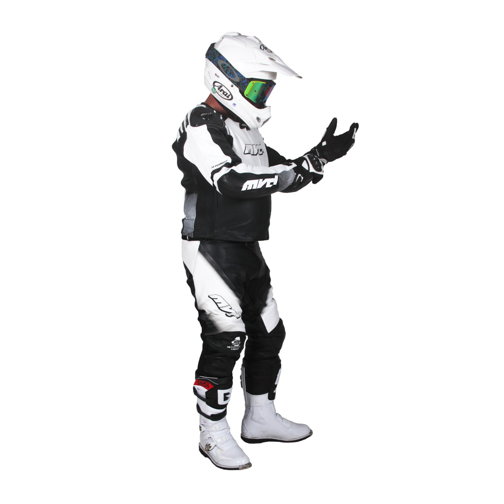 S2 EXCELERATOR SUPERMOTO JACKET - BLACK/WHITE