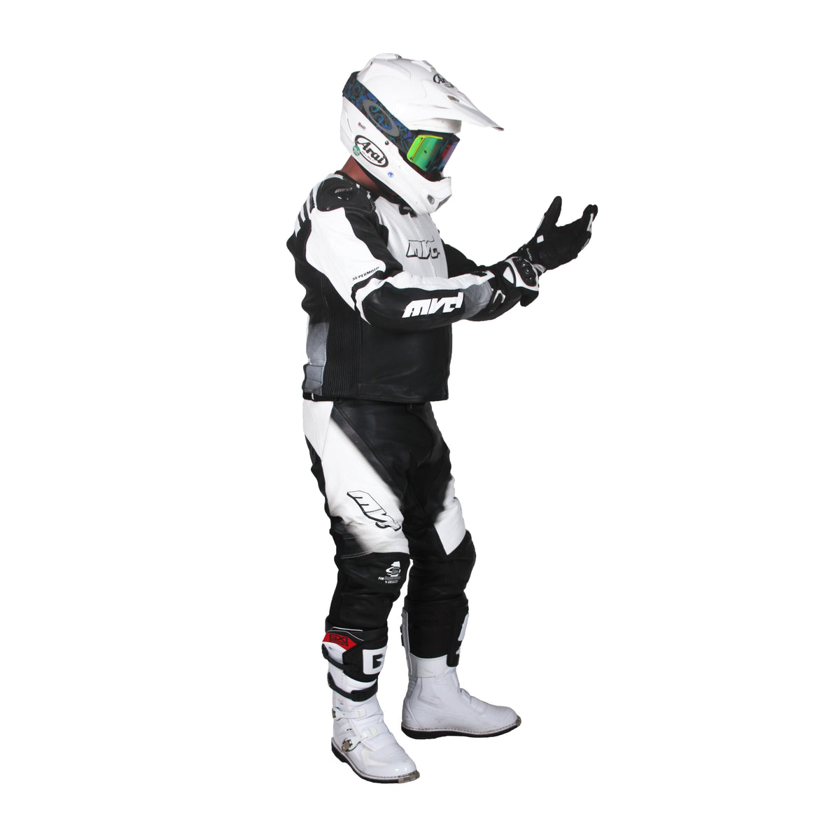 S2 EXCELERATOR SUPERMOTO PANT - BLACK/WHITE
